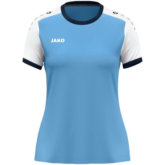 Afbeeldingen van Shirt Dynamic KM damesmaten hemelsblauw/wit/marine